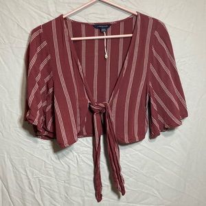 Tie front crop top